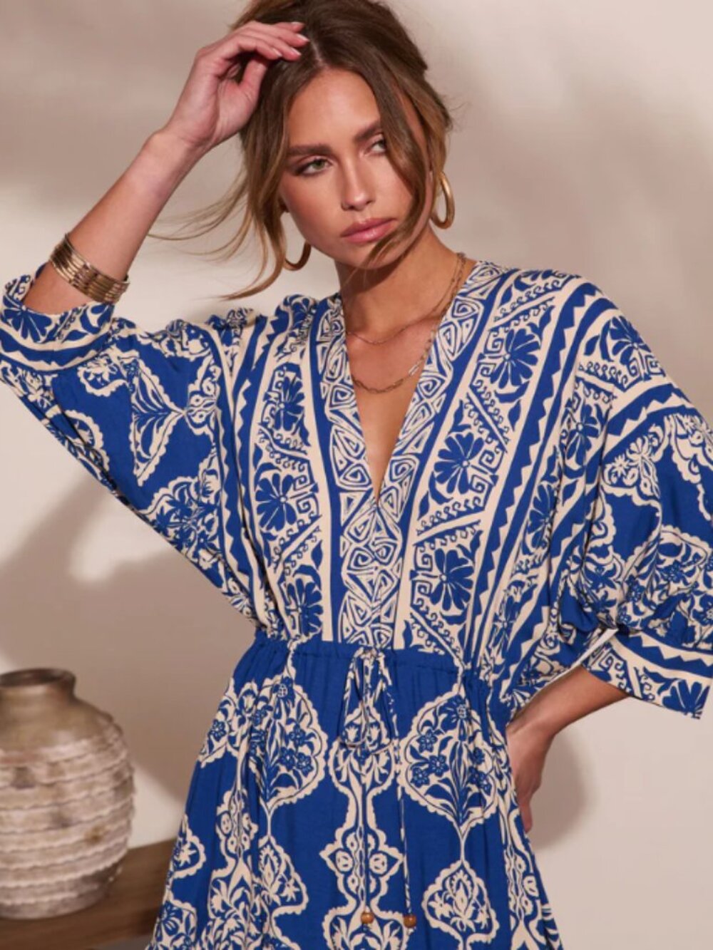 VICI NWT  Riviera Radiant Abstract Print Mini Dress - Blue, M - Picture 5 of 5